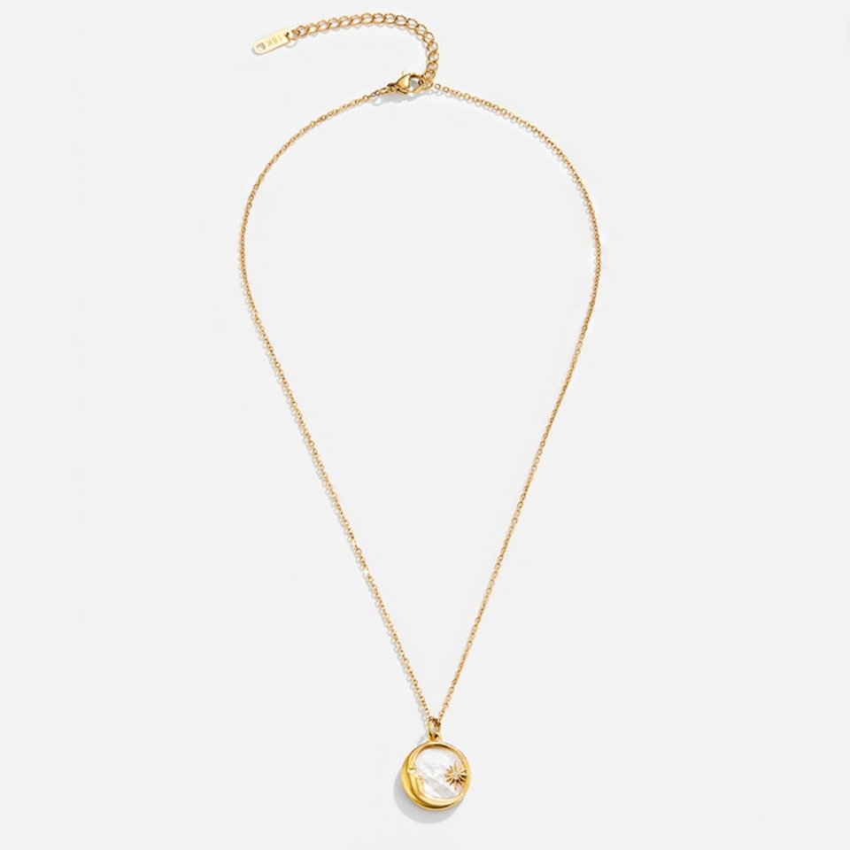 'Dreaming in the Clouds' Moon & Star Necklace - Beautiful Earth Boutique