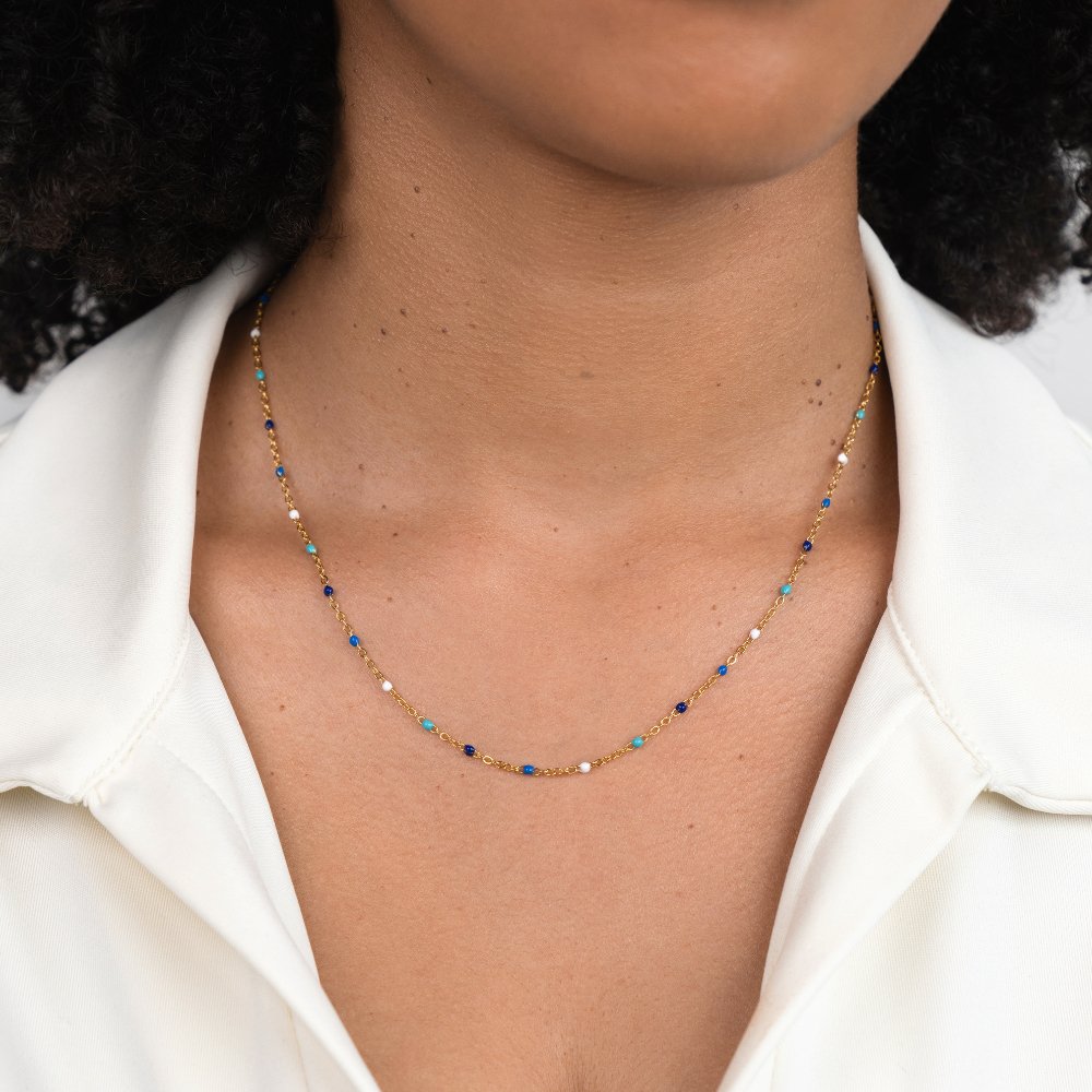 Dreamy Blue Bead Necklace - Beautiful Earth Boutique