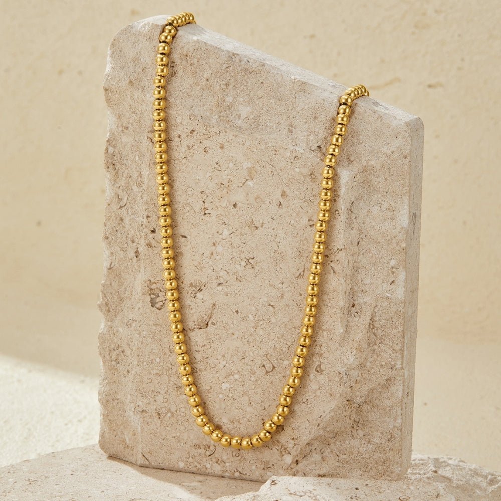 Elena Gold Ball Chain Necklace - Beautiful Earth Boutique