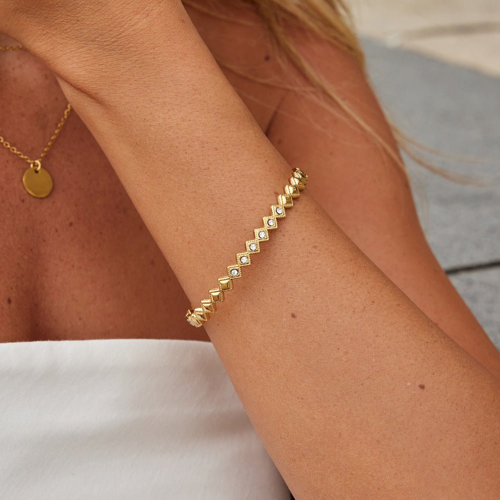 Elle Crystal Marquise Bangle - Beautiful Earth Boutique