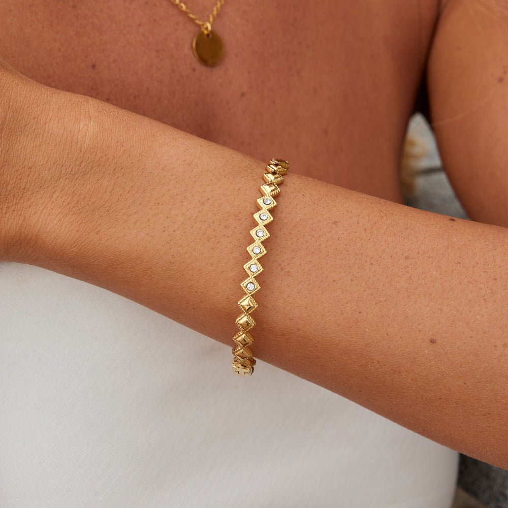 Elle Crystal Marquise Bangle - Beautiful Earth Boutique