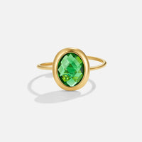 Emerald Green Crystal Gold Ring - Beautiful Earth Boutique