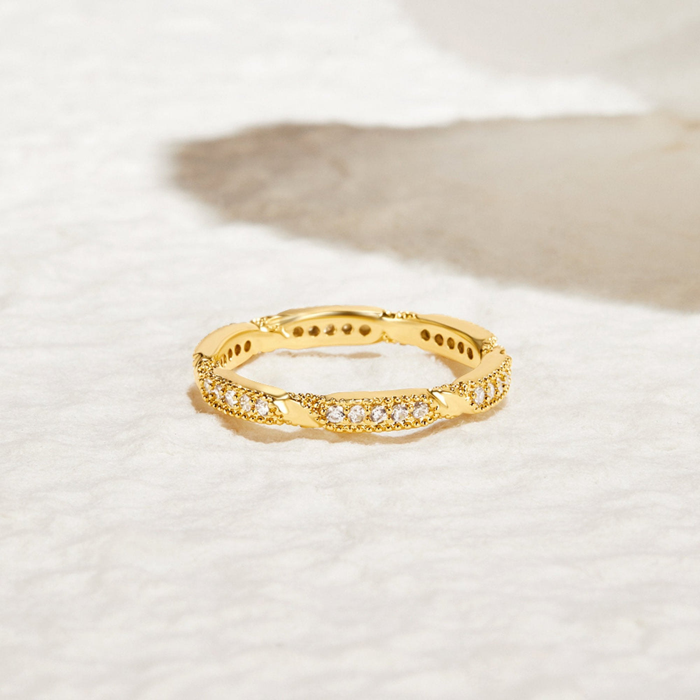 Eva 18K Gold Twisted Ring - Beautiful Earth Boutique