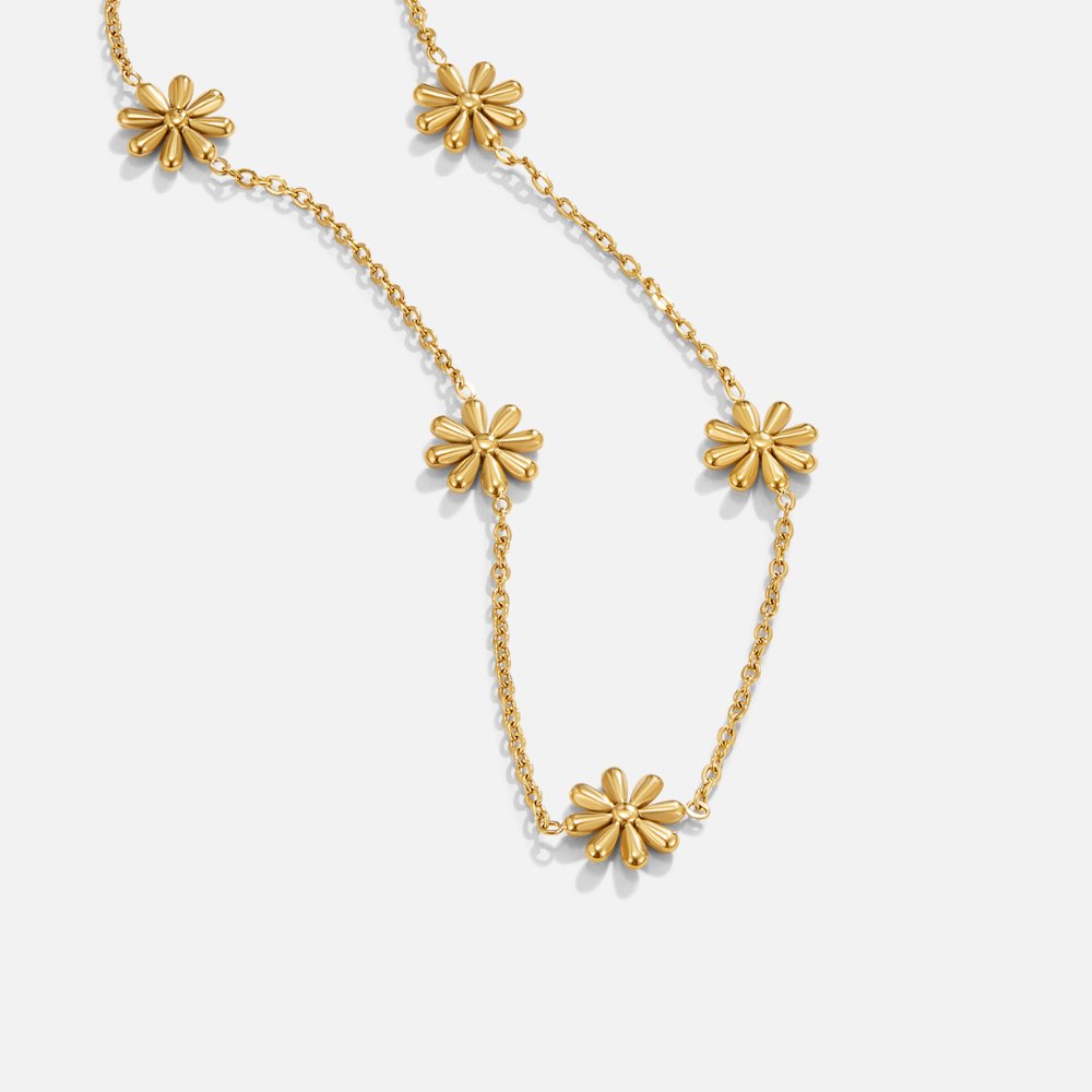 Flower Power 18K Gold Necklace - Beautiful Earth Boutique