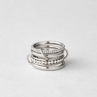 'Forever' Link Crystal & Silver Ring - Beautiful Earth Boutique
