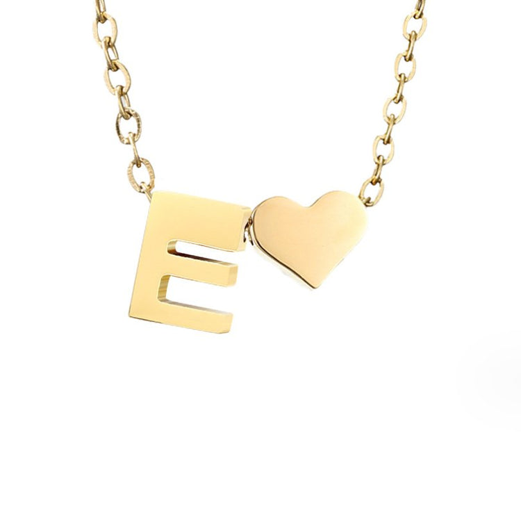 Forever Love & Letter Gold Necklace - Beautiful Earth Boutique