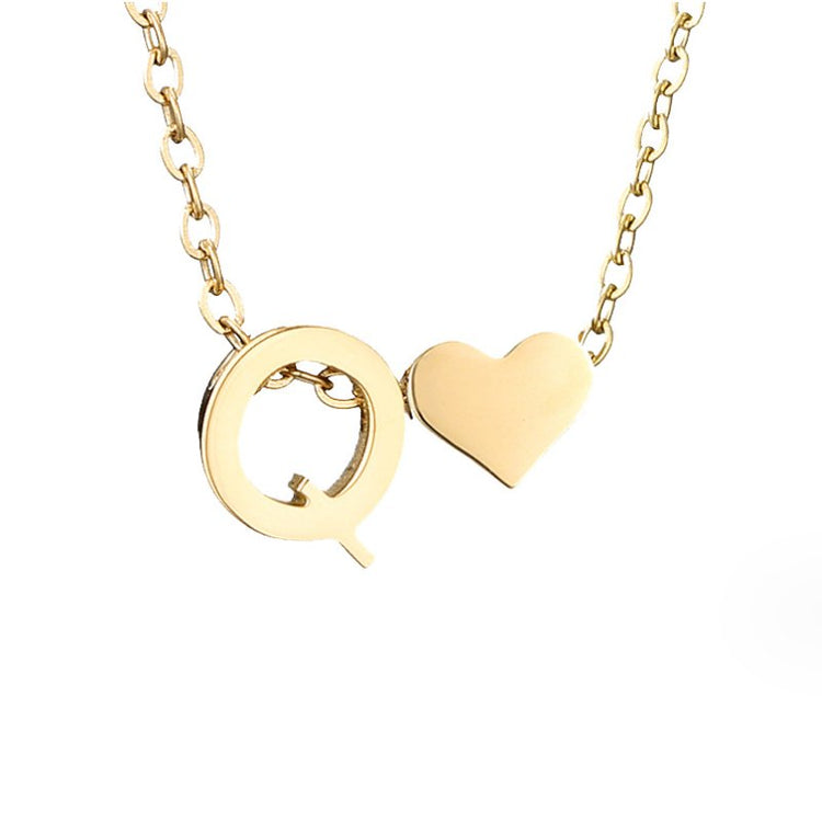 Forever Love & Letter Gold Necklace - Beautiful Earth Boutique