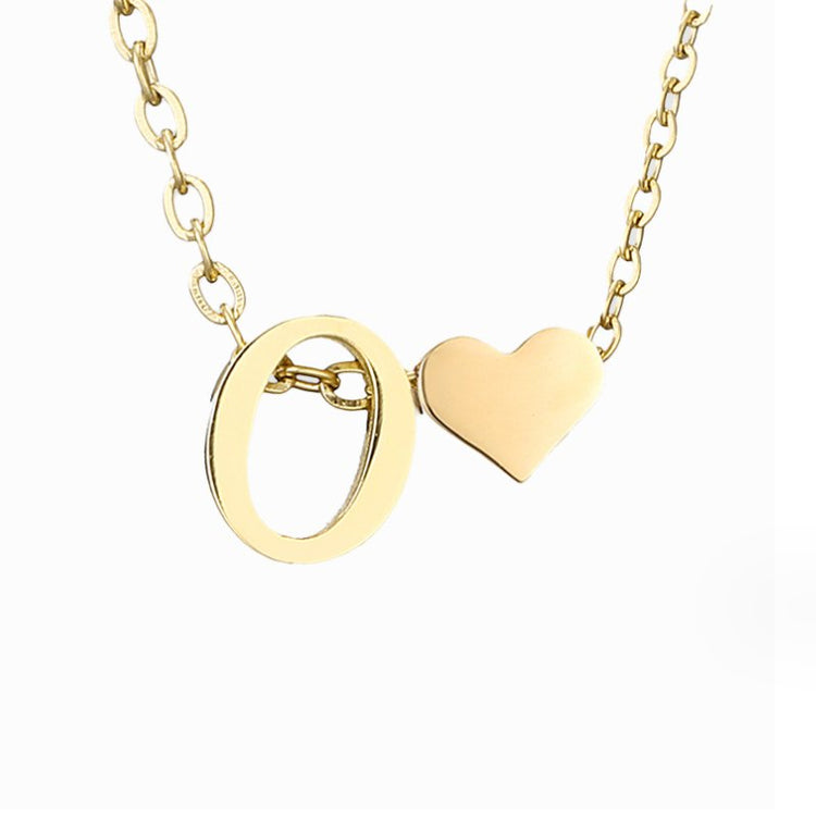 Forever Love & Letter Gold Necklace - Beautiful Earth Boutique