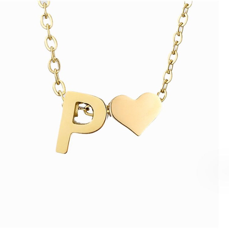 Forever Love & Letter Gold Necklace - Beautiful Earth Boutique