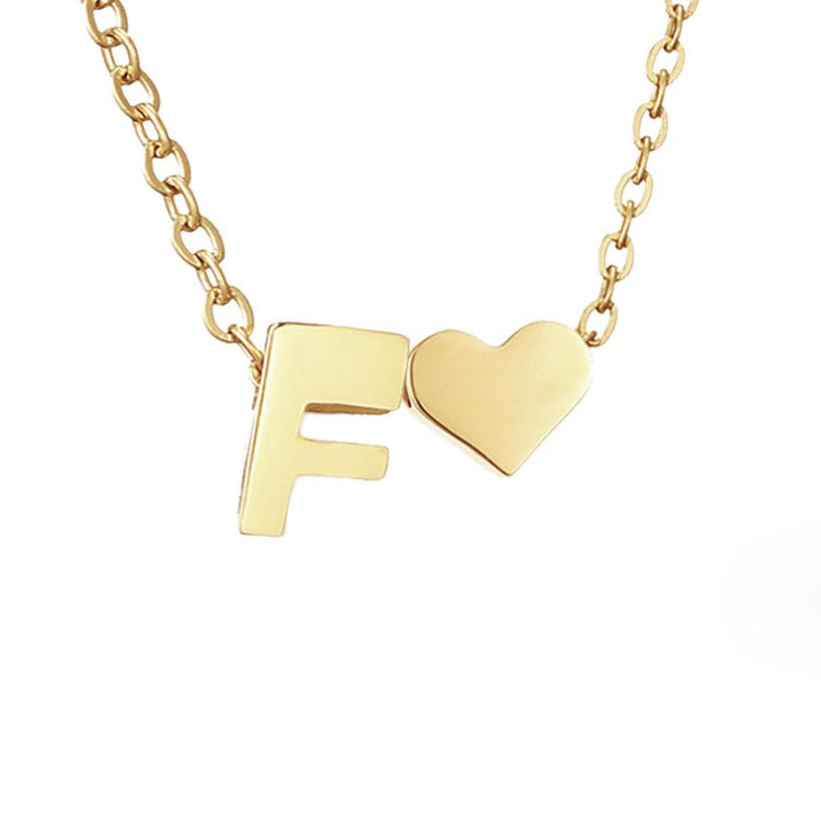 Forever Love & Letter Gold Necklace - Beautiful Earth Boutique