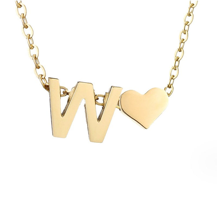 Forever Love & Letter Gold Necklace - Beautiful Earth Boutique