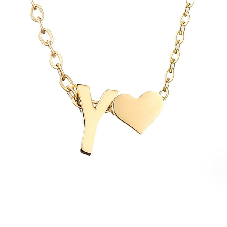 Forever Love & Letter Gold Necklace - Beautiful Earth Boutique