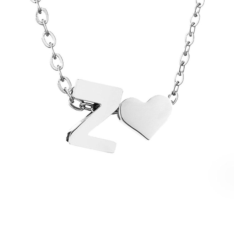 Forever Love & Letter Silver Necklace - Beautiful Earth Boutique