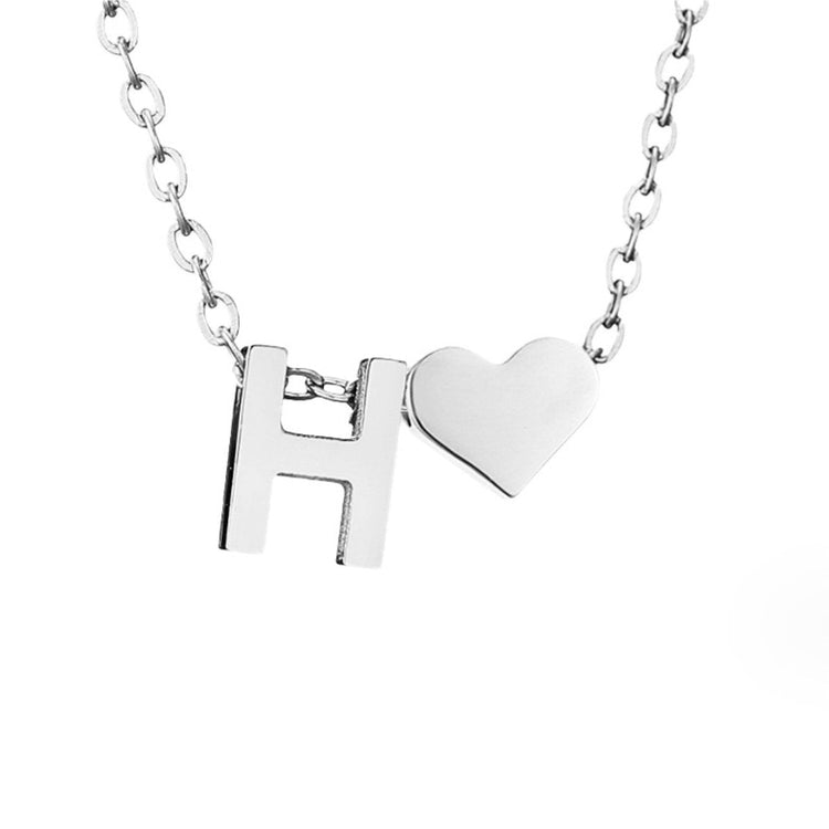 Forever Love & Letter Silver Necklace - Beautiful Earth Boutique