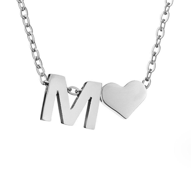 Forever Love & Letter Silver Necklace - Beautiful Earth Boutique