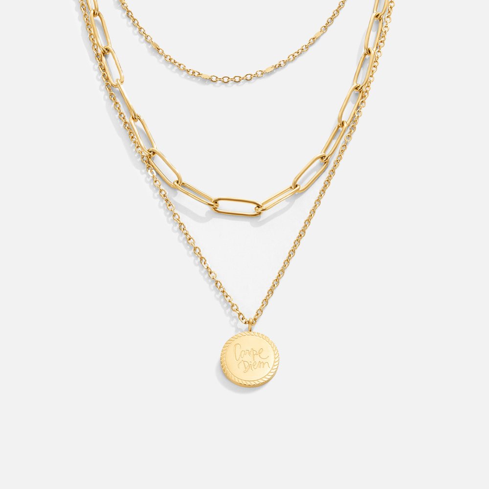 Geya Coin Layered Necklace - Beautiful Earth Boutique