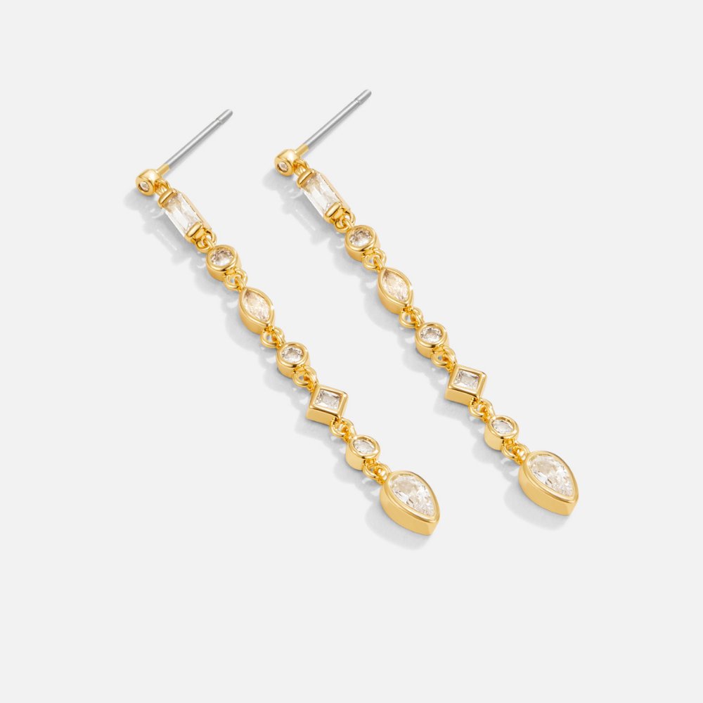 Gianna Gold Crystal Drop Earrings - Beautiful Earth Boutique