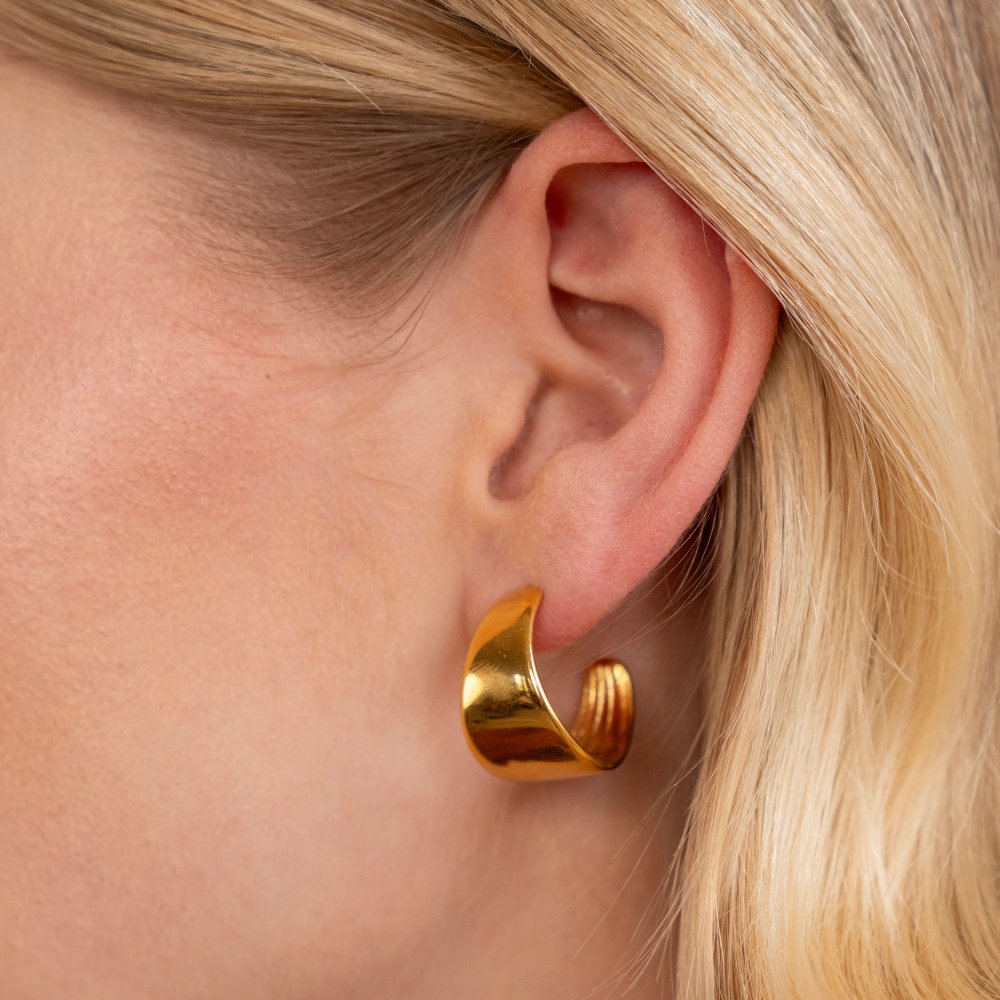 Gigi Semi Hoop Earrings - Beautiful Earth Boutique