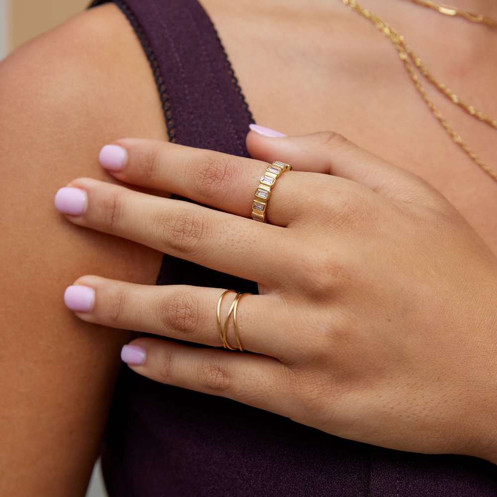 Gigi Square Crystal Ring - Beautiful Earth Boutique