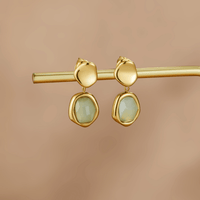 Gold Aquamarine Drop Earrings - Beautiful Earth Boutique