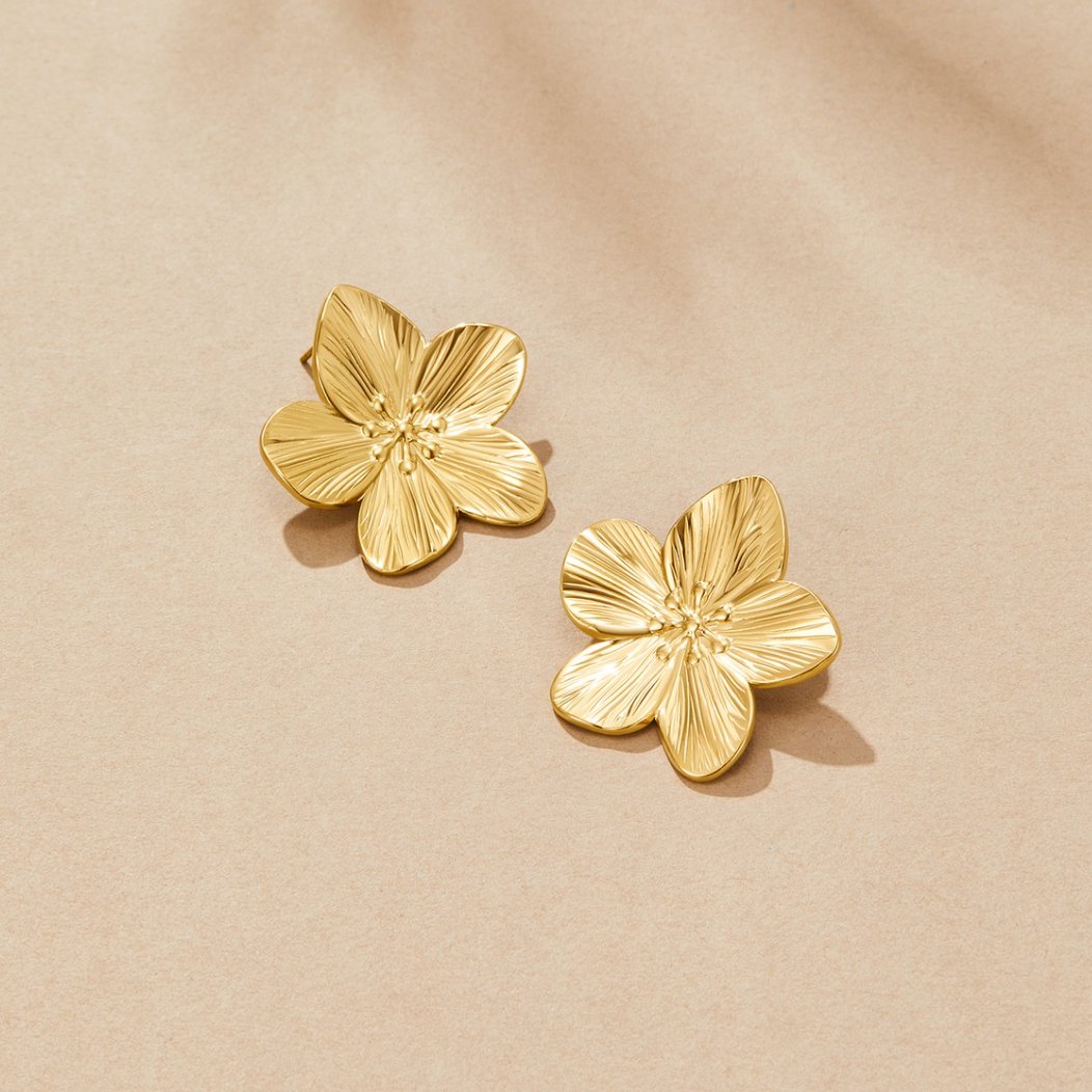Gold Blossom Earrings - Beautiful Earth Boutique