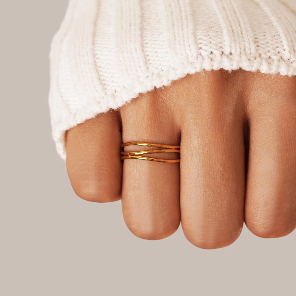 Gold Infinity Loop Ring โ Beautiful Earth US