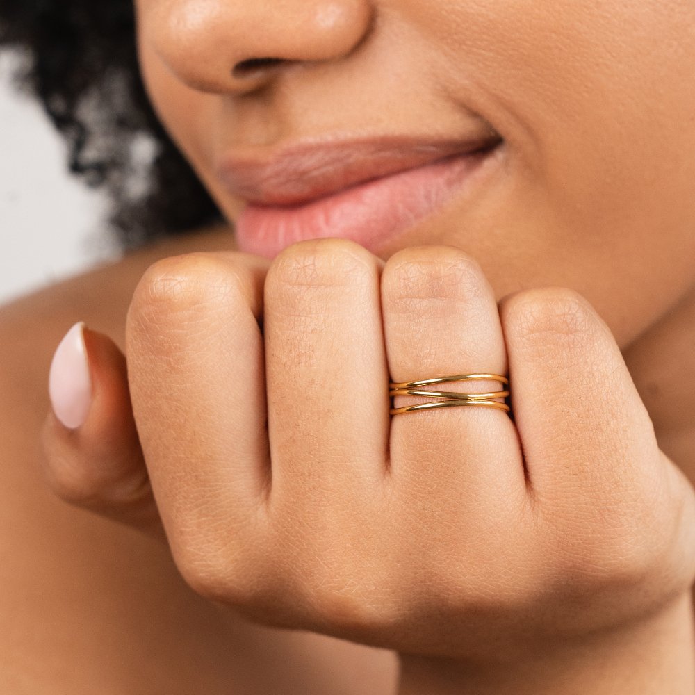 Loop Ring Gold Gold Infinity Loop Ring – Beautiful Earth US