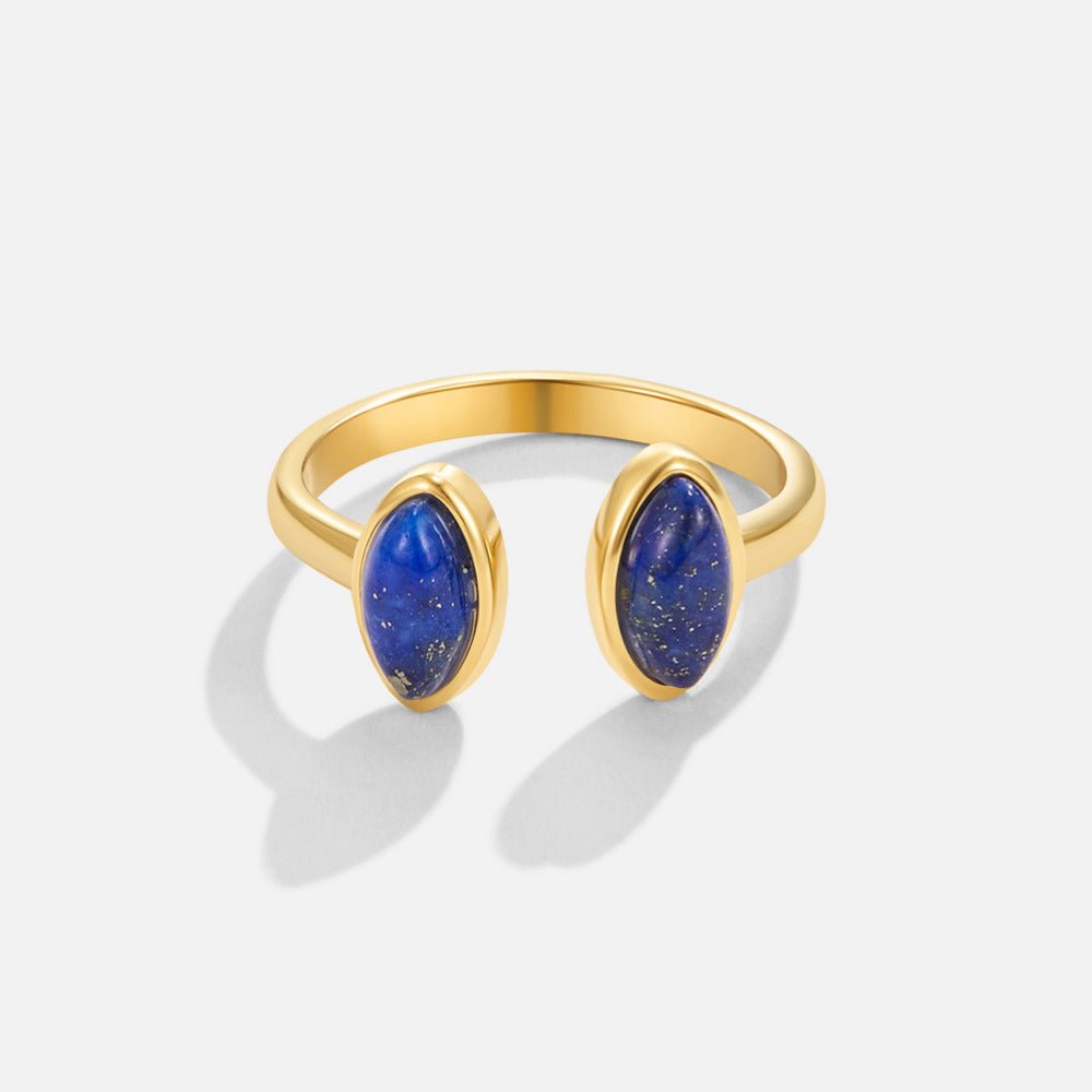 Gold Lapis Lazuli Wrap Ring - Beautiful Earth Boutique