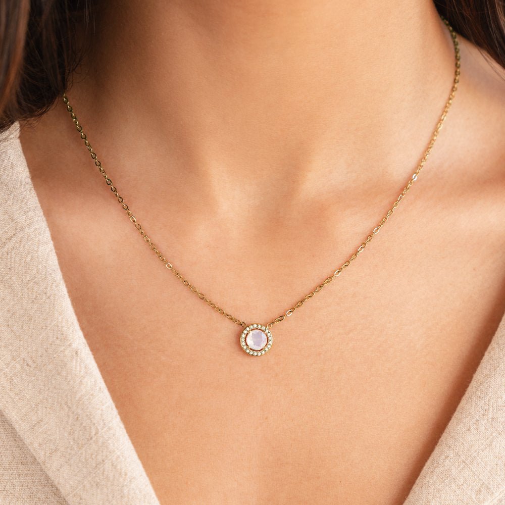 Gold Monet Crystal Necklace - Beautiful Earth Boutique