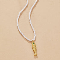 Golden Fish Pearl Necklace - Beautiful Earth Boutique