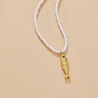 Golden Fish Pearl Necklace - Beautiful Earth Boutique