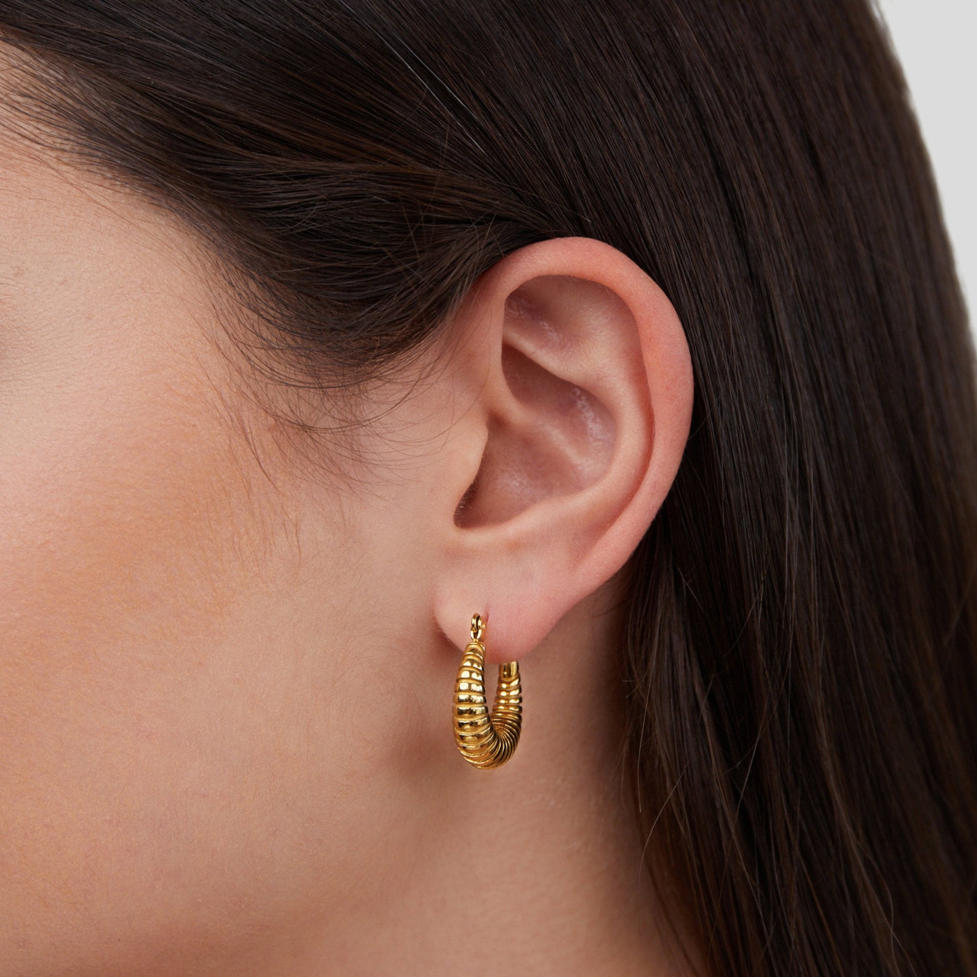 Golden Mia Croissant Hoop Earrings - Beautiful Earth Boutique