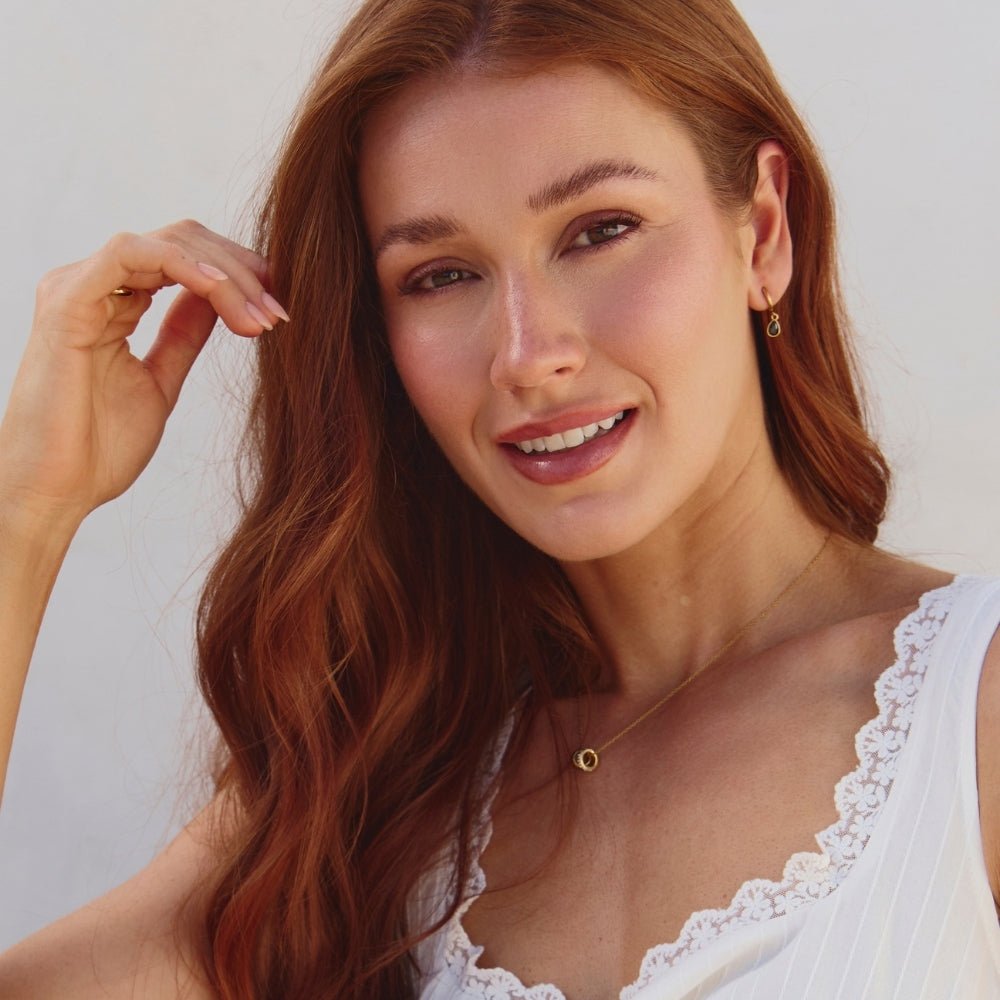 Golden Midnight Teardrop Earrings - Beautiful Earth Boutique