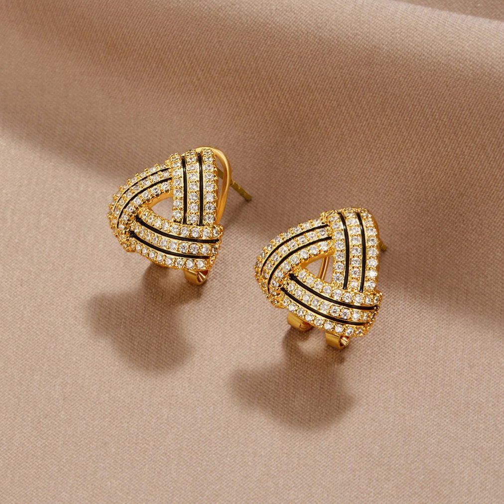 Great Gatsby Black & Gold Earrings - Beautiful Earth Boutique