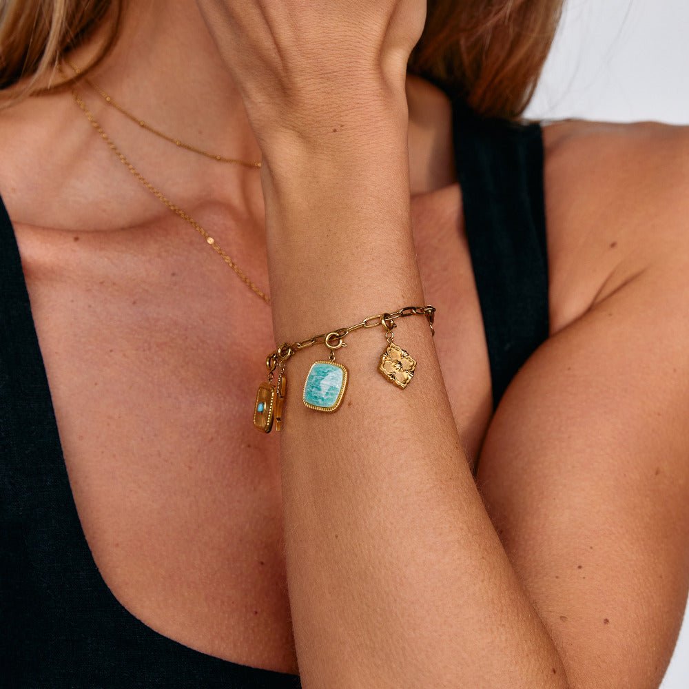 Green Amazonite Stone Charm - Beautiful Earth Boutique