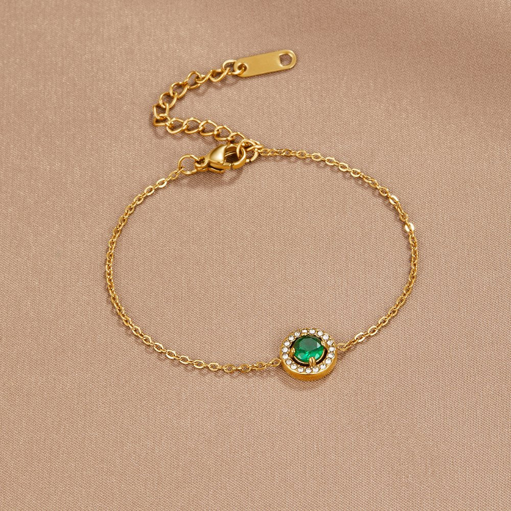 Green Emerald Crystal Bracelet - Beautiful Earth Boutique