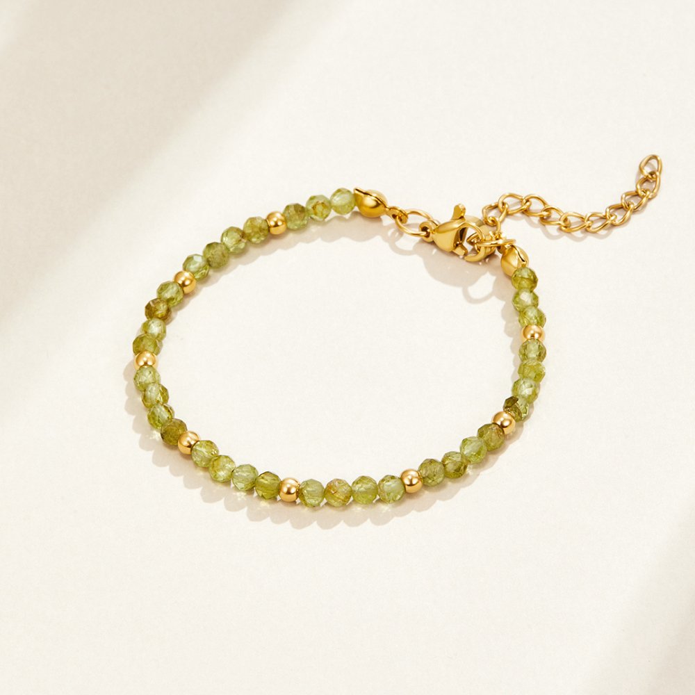 Green Peridot Bead Bracelet - Beautiful Earth Boutique