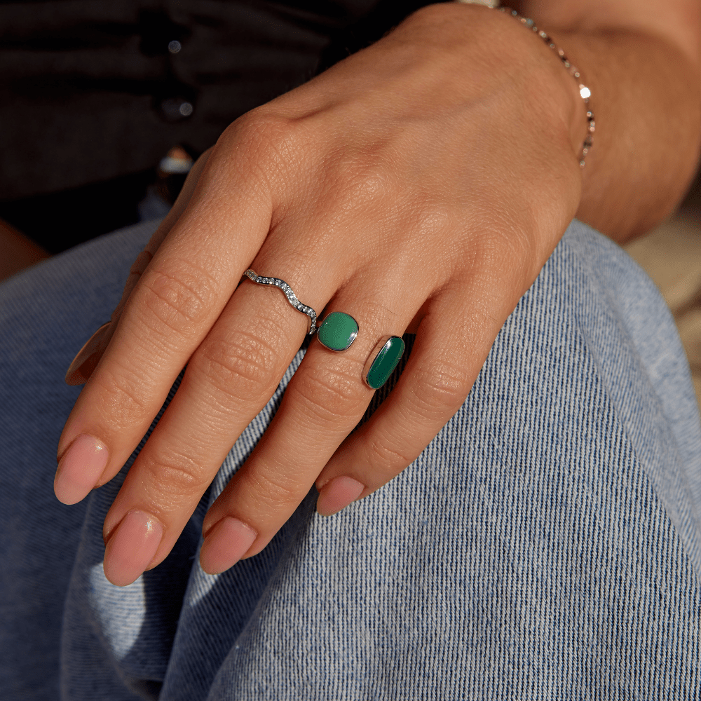 Green Willow Silver Wrap Ring - Beautiful Earth Boutique