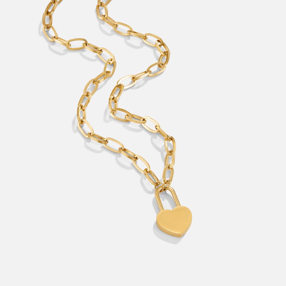 Heart Lock Pendant Necklace - Beautiful Earth Boutique