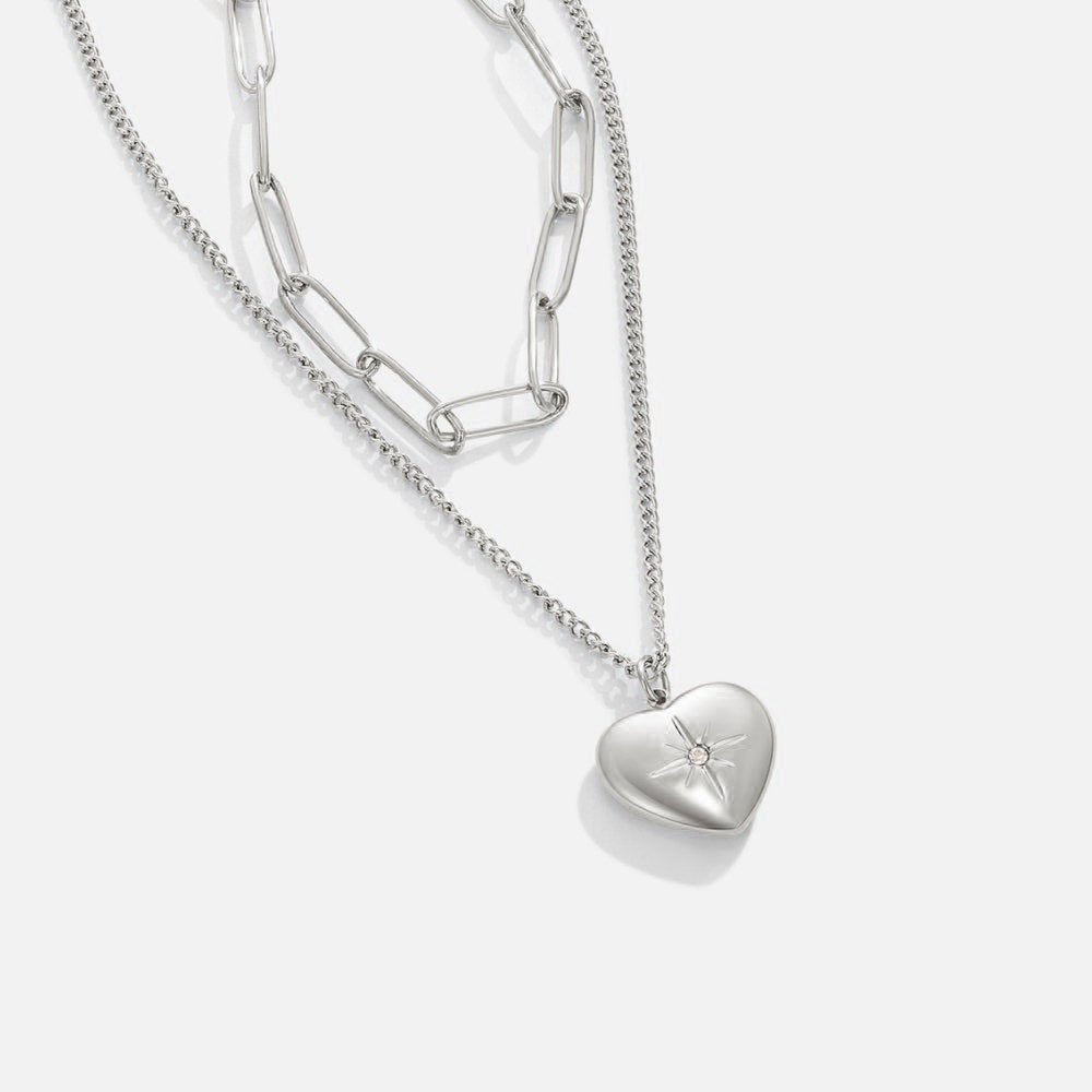 Heart & Paperclip Necklace - Beautiful Earth Boutique