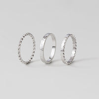 Hella Silver Stacked Ring - Beautiful Earth Boutique