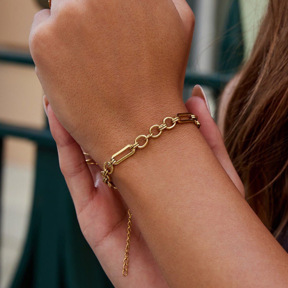 Iris Chunky Gold Bracelet - Beautiful Earth Boutique