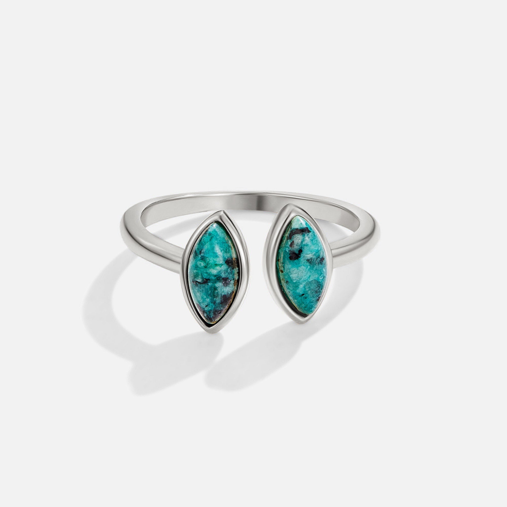 Silver Jade Green Wrap Ring