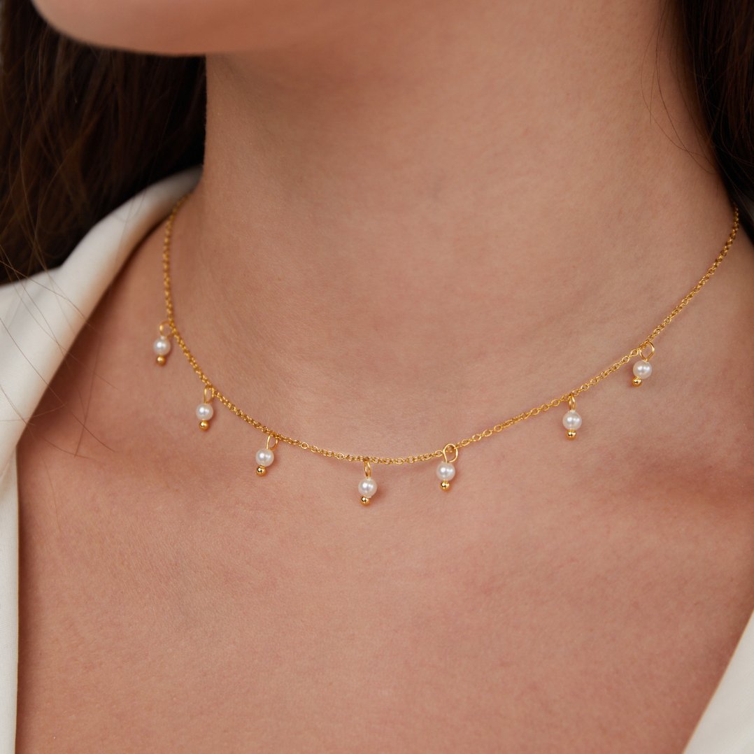 Laila 18k Gold Pearl Necklace - Beautiful Earth Boutique