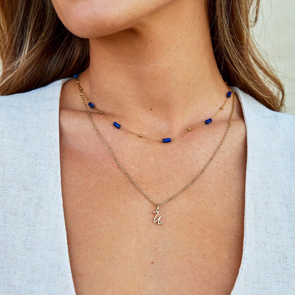 Lapiz Lazuli Bead Necklace - Beautiful Earth Boutique