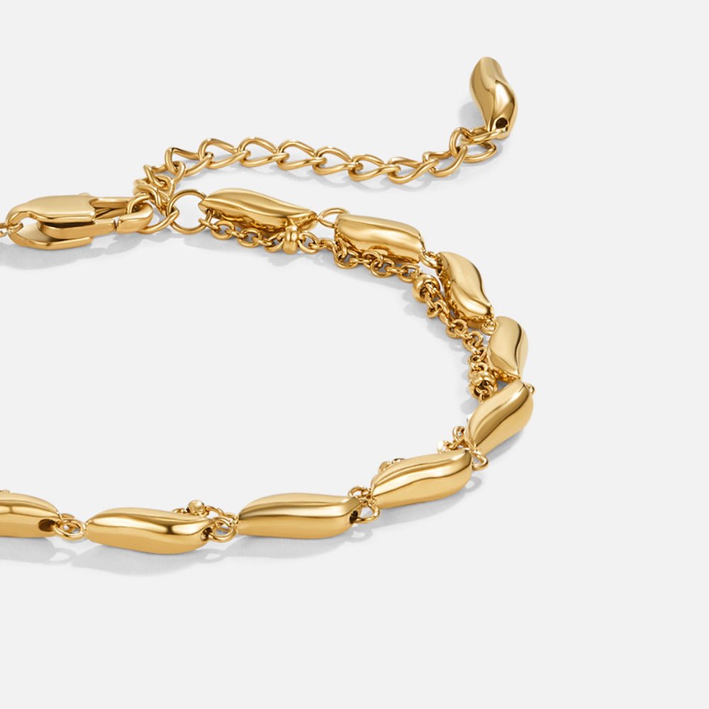 Layered Gold Wave Bracelet - Beautiful Earth Boutique
