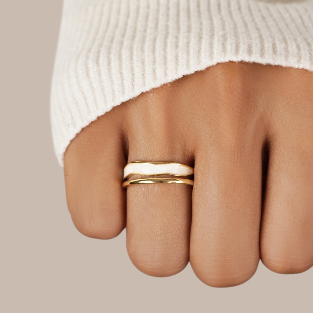 Layered Sahara Gold Ring - Beautiful Earth Boutique