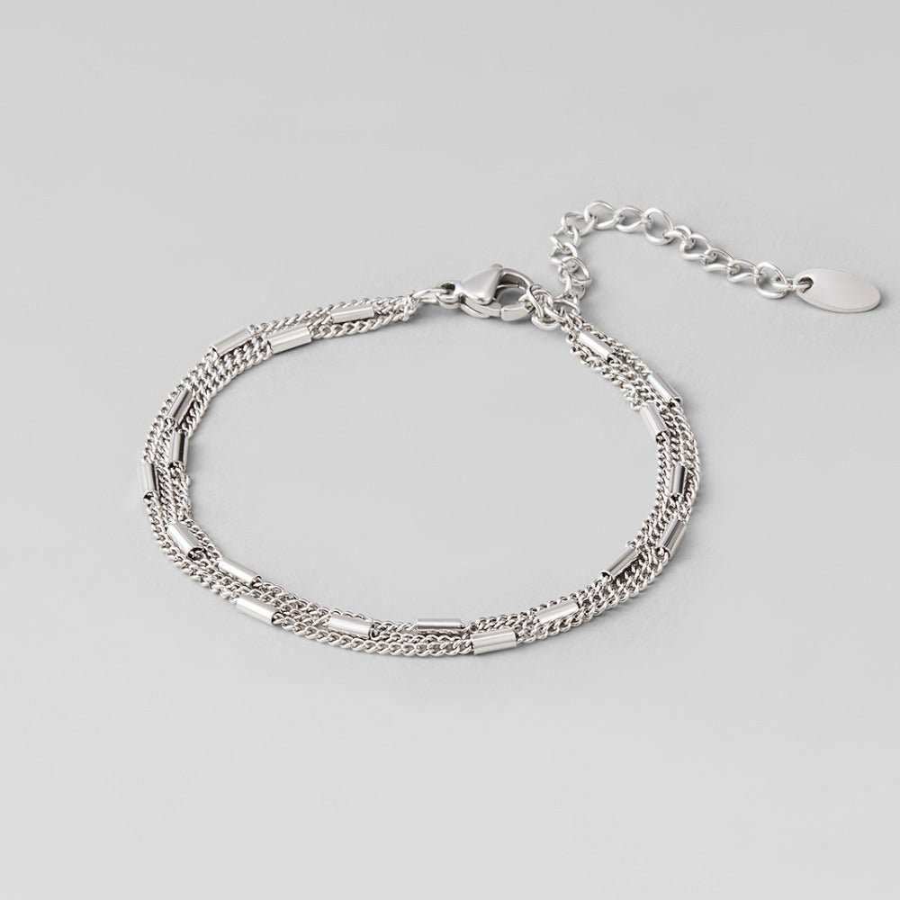 Layered Silver Alia Bracelet - Beautiful Earth Boutique