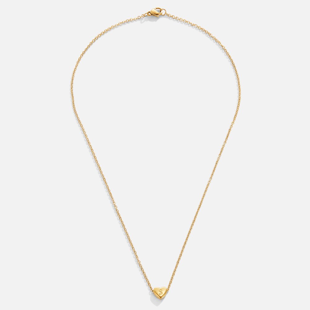 Letter Heart Necklace - Beautiful Earth Boutique