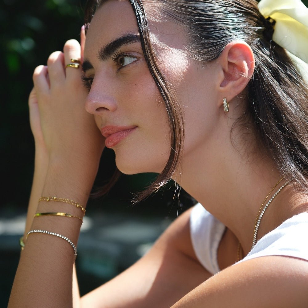 Lily Crystal Hoop Earrings - Beautiful Earth Boutique